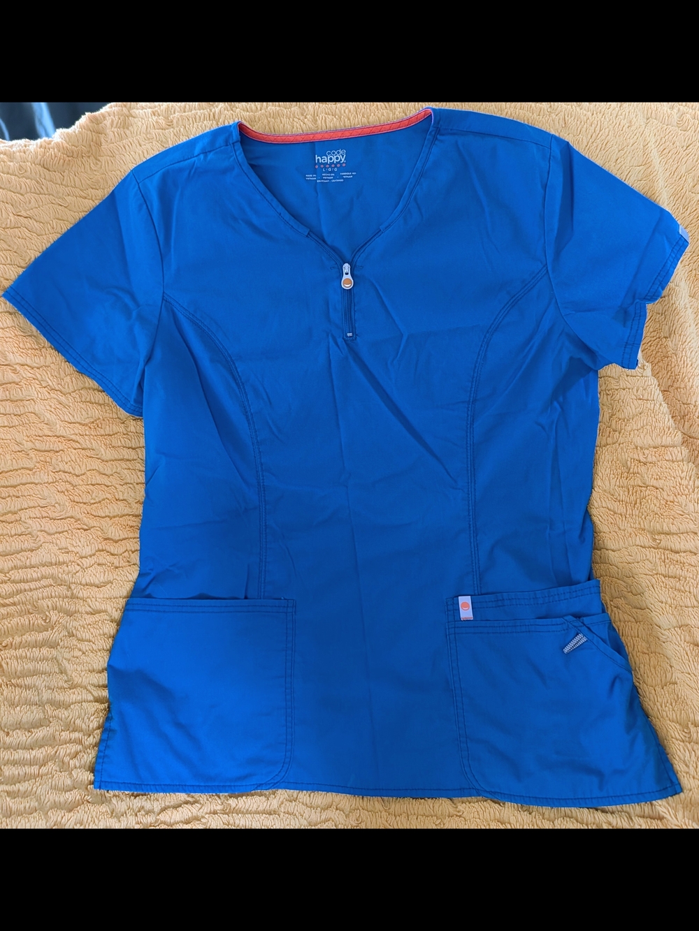Women's V-Neck Medical Scrub Top - Royal Blue